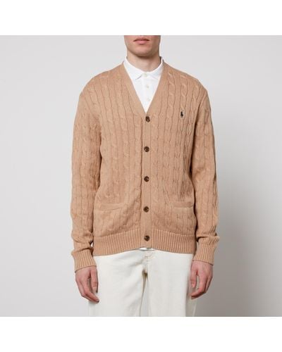 Polo Ralph Lauren Cable-Knit Cotton Cardigan - Natural