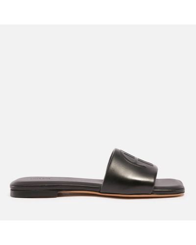 Anine Bing Ria Leather Sandals - Black