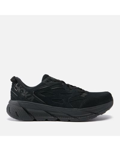 Hoka One One Clifton L Suede Trainers - Black