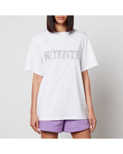 ROTATE SUNDAY Rotate Logo-Embellished Cotton-Jersey T-Shirt - White