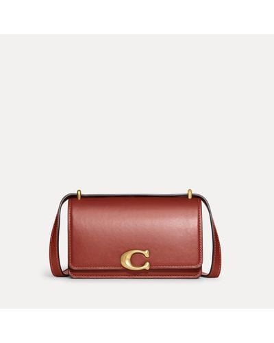 COACH Luxe Bandit Leather Crossbody Bag - Red