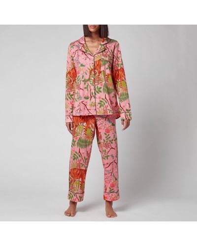 Karen Mabon Tiger Blossom Pajama Set - Pink