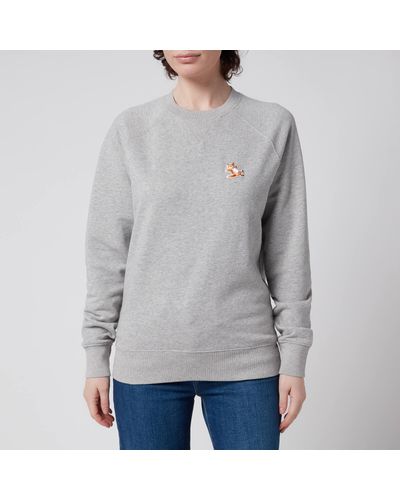 Maison Kitsuné Chillax Fox Patch Classic Sweatshirt - Gray