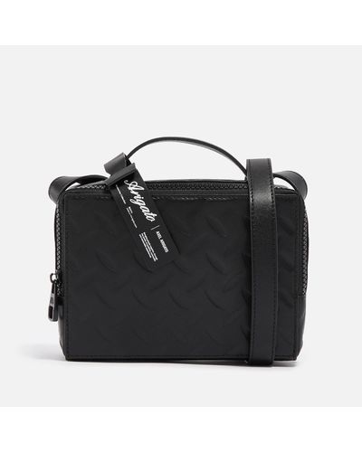 Axel Arigato Debossed Leather Mini Suitcase - Black