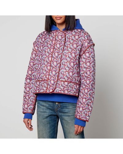 Isabel Marant Gelio Floral-print Quilted Cotton Jacket - Red