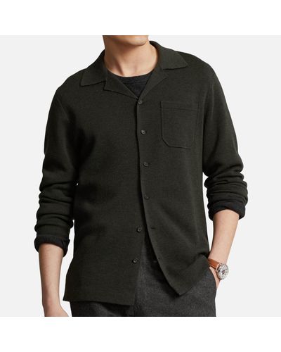 Polo Ralph Lauren Wool Shirt Cardigan - Black