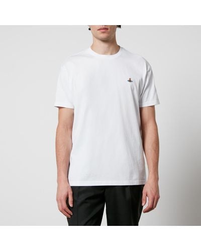 Vivienne Westwood Classic Orb-Embroidered Cotton-Jersey T-Shirt - White