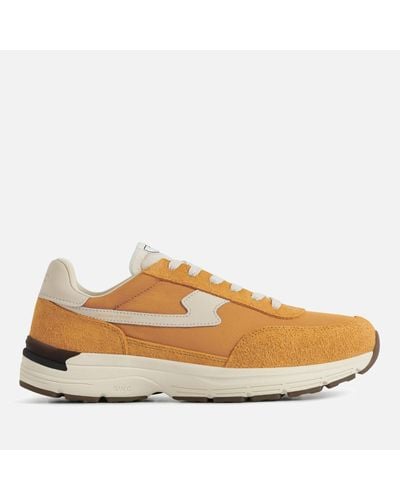Stepney Workers Club Osier S-Strike Suede And Nylon Sneakers - Natural