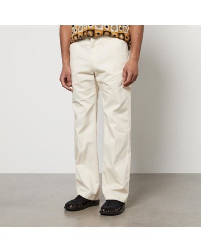 Percival Stay Press Auxiliary Cotton-Twill Trousers - Natural