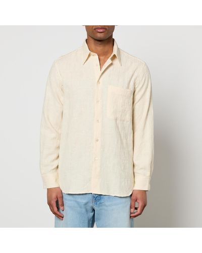 sunflower Ace Textured Cotton-Jacquard Shirt - Natural