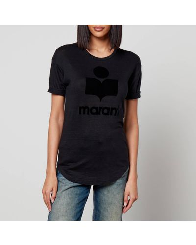 Isabel Marant Koldi Linen Logo T-shirt - Black