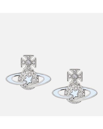 Vivienne Westwood Darlene Silver-tone And Crystal Earrings - Metallic