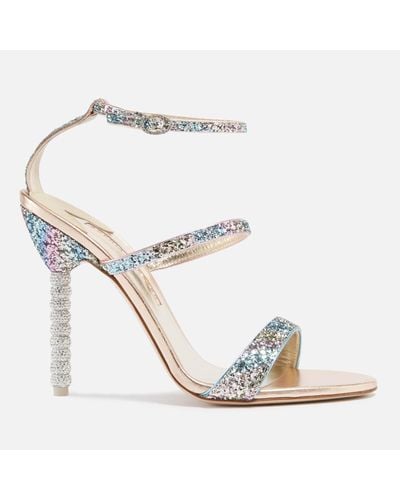 Sophia Webster Rosalind Crystal-embellished Leather Heeled Sandals - Metallic