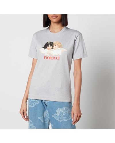 Fiorucci Vintage Angels Cotton-jersey T-shirt - Gray