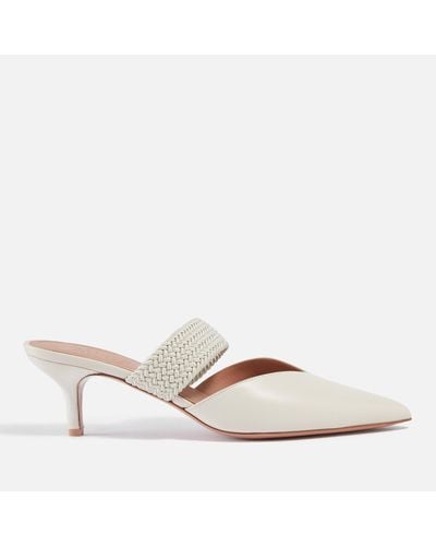 Malone Souliers Maisie 45 Leather Heeled Mules - White