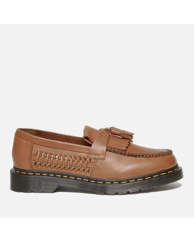 Dr. Martens Adrian Woven Leather Loafers - Brown