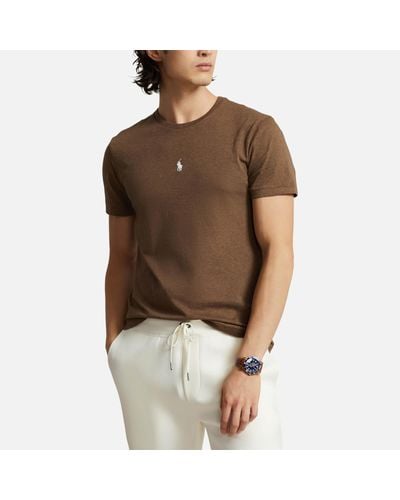 Polo Ralph Lauren Custom Slim Fit Cotton-Jersey T-Shirt - Brown