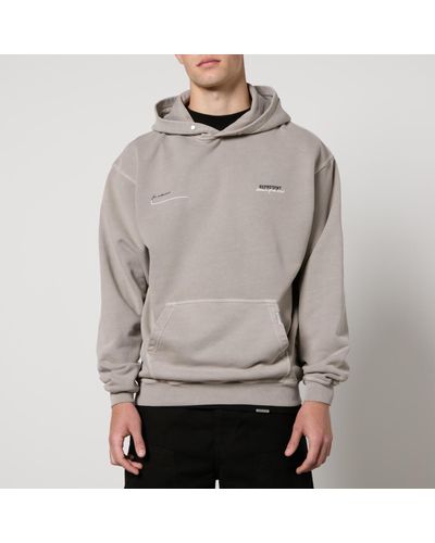 Represent Patron Of The Club Cotton-Jersey Hoodie - Grey