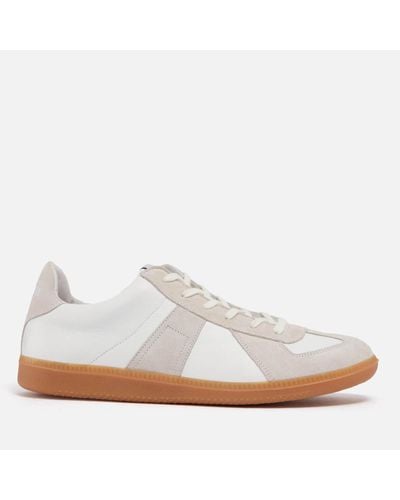 Novesta German Army Leather And Suede Sneakers - White