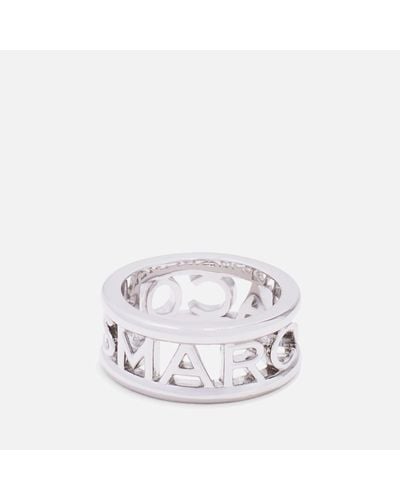 Marc Jacobs Tone Logo Ring - White