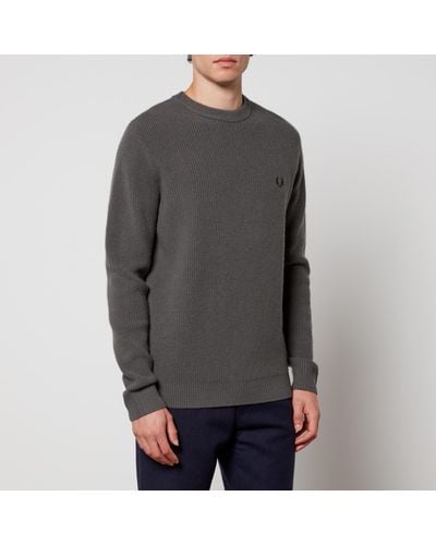 Fred Perry Wool Jumper - Grey