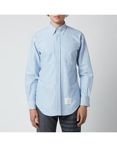 Thom Browne 'Tricolour Placket Classic Fit Shirt - Blue