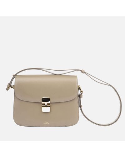 A.P.C. Grace Small Leather Cross-body Bag - Natural