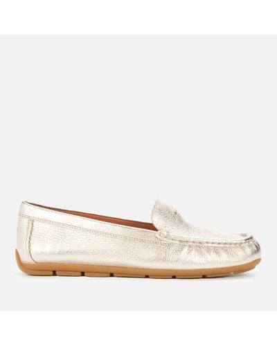 COACH Marley Metallic Leather Driving Shoes - Multicolour