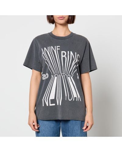Anine Bing Colby Bing New York Cotton-Jersey T-Shirt - Black