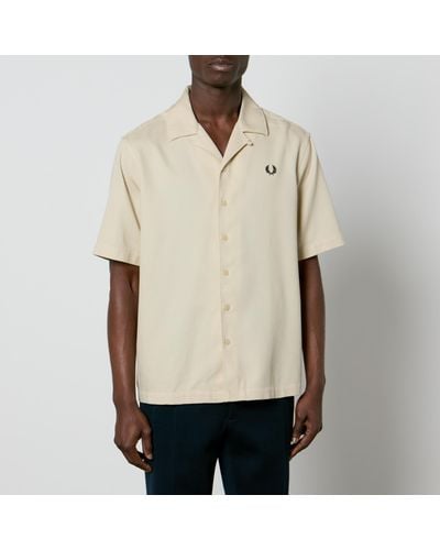 Fred Perry Revere Collar Cotton-Piqué Shirt - Natural