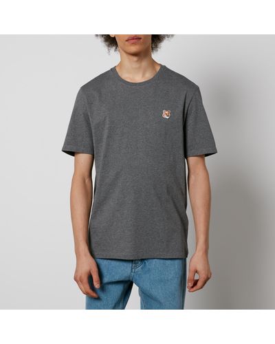 Maison Kitsuné Cotton-Jersey Fox Head Patch T-Shirt - Gray