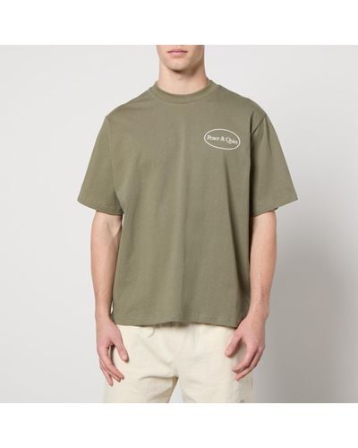 Museum of Peace & Quiet Museum Hours Cotton-Jersey T-Shirt - Green