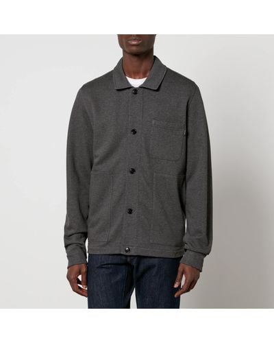 PS by Paul Smith Organic Cotton-Jersey Workwear Jacket - Gray