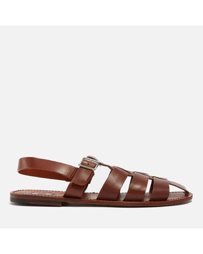 Grenson Quincy Fisherman Leather Sandals - Brown
