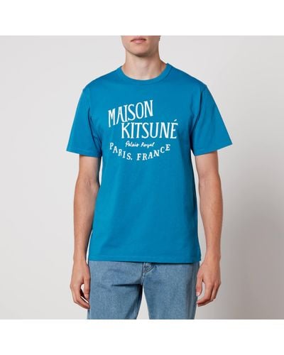 Maison Kitsuné Palais Royal Cotton T-Shirt - Blue