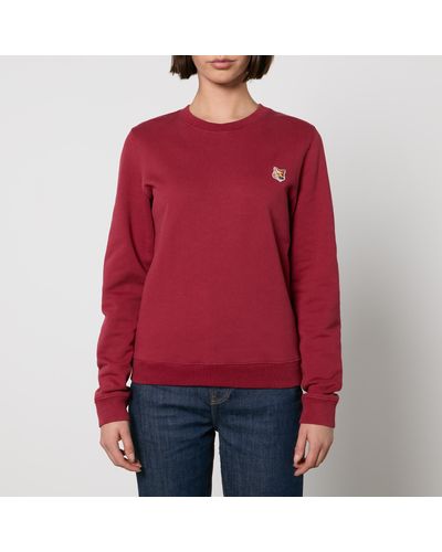 Maison Kitsuné Fox Head Patch Regular Cotton-jersey Sweatshirt - Red