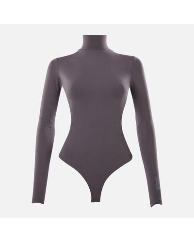 Marc Jacobs Cutout Cotton-Blend Bodysuit - Purple