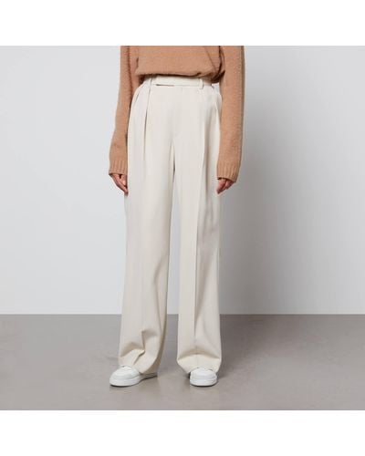 Axel Arigato Jackie Twill Jersey Pleated Pants - White