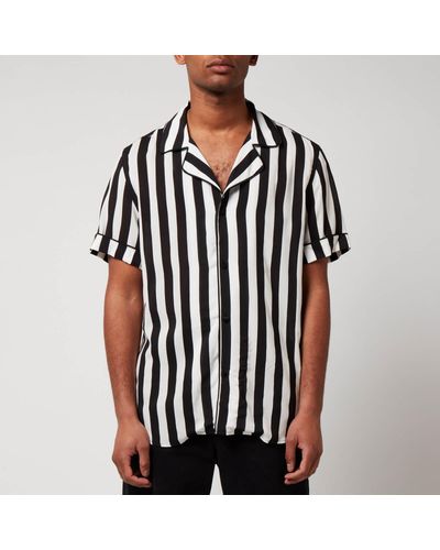 Balmain Striped Pajama Shirt - Black