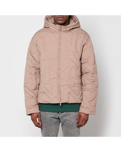 Represent Respresent Initial Quilted Nylon Hooded Jacket - Natural