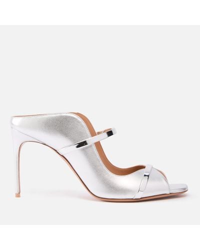 Malone Souliers Noah 90 Leather Heeled Sandals - White