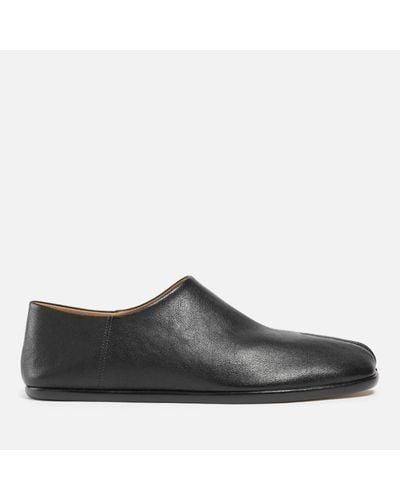 Maison Margiela Tabi Leather Babouche Shoes - Black