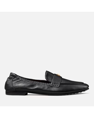 Tory Burch Ballet Leather Loafers - Black