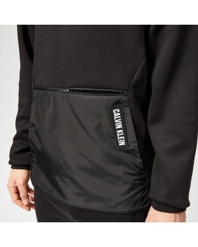 calvin klein tape fleece overhead hoodie