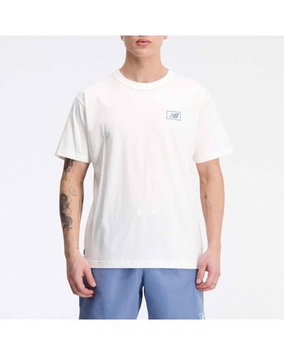 New Balance Nb Essentials Graphic Cotton-Jersey T-Shirt - White
