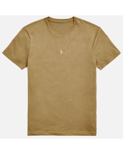 Polo Ralph Lauren Logo Cotton T-Shirt - Natural