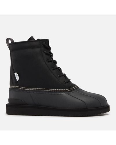 Suicoke Alal-Wpab Faux Leather Boots - Black