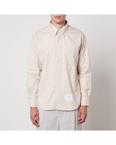 Thom Browne Cotton-Twill Shirt - Natural