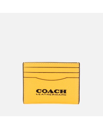 COACH Flat Card Case - Yellow