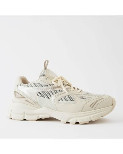 Axel Arigato Marathon Runner Leather And Mesh Sneakers - Natural